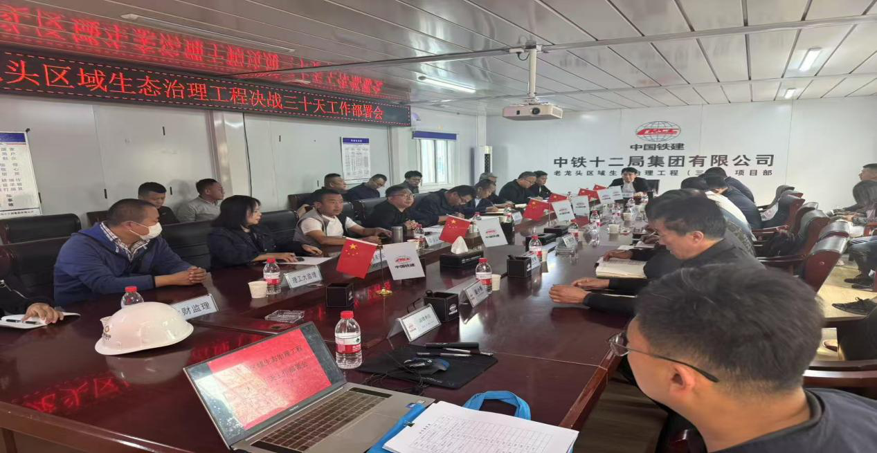 老龍頭區域生態治理工程決戰三十天工作部署會暨城運支部“黨員突擊隊” 成立授旗儀式順利舉行